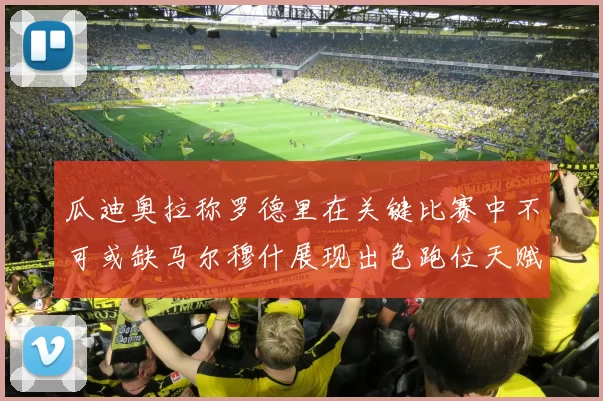 瓜迪奥拉称罗德里在关键比赛中不可或缺马尔穆什展现出色跑位天赋